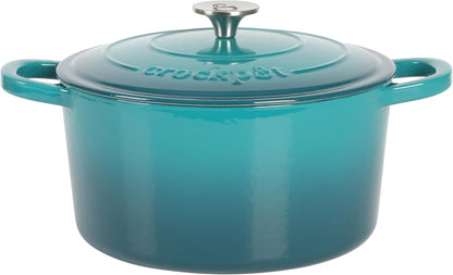 3 Quart Enameled Cast Iron Dutch Oven – Aqua - Curated Catalog B2