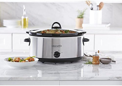 7 Quart Oval Manual Slow Cooker – Stainless Steel - Curated Catalog V8