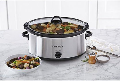 7 Quart Oval Manual Slow Cooker – Stainless Steel - Curated Catalog V8
