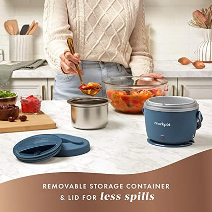 Electric Lunch Box Food Warmer 20oz – Faded Blue - Curated Catalog L3