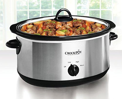 7 Quart Oval Manual Slow Cooker – Stainless Steel - Curated Catalog V8