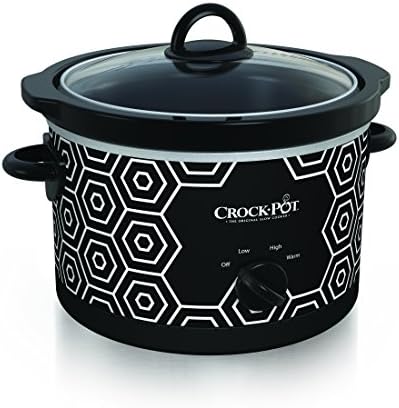 4.5 Quart Portable Slow Cooker – Black & White - Curated Catalog K3