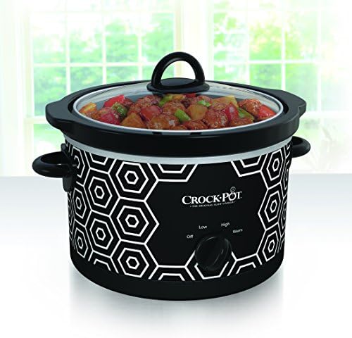 4.5 Quart Portable Slow Cooker – Black & White - Curated Catalog K3