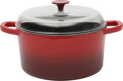 3 Quart Enameled Cast Iron Dutch Oven – Aqua - Curated Catalog G2
