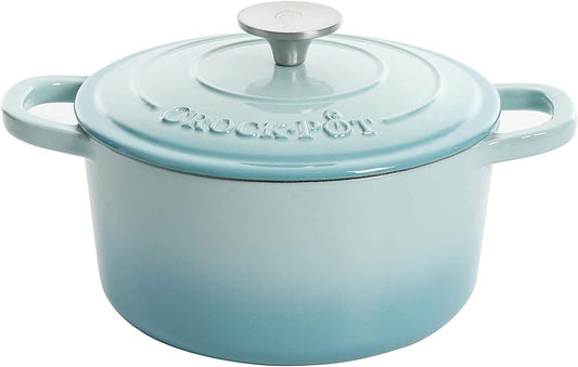 3 Quart Enameled Cast Iron Dutch Oven – Aqua - Curated Catalog B2