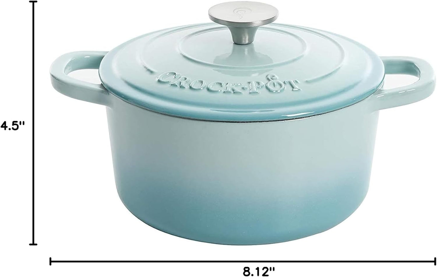 3 Quart Enameled Cast Iron Dutch Oven – Aqua - Curated Catalog B2